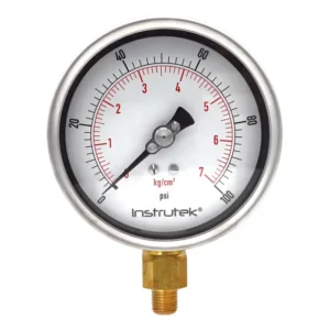 Manómetro Acero Inoxidable - 100 psi - 4" - 1/4" NPT Inferior